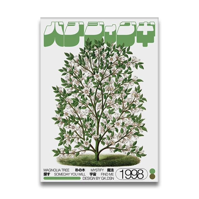 Japanese Plant Prints Canvas