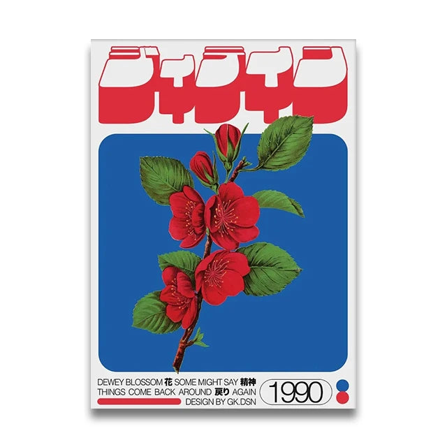 Japanese Plant Prints Canvas