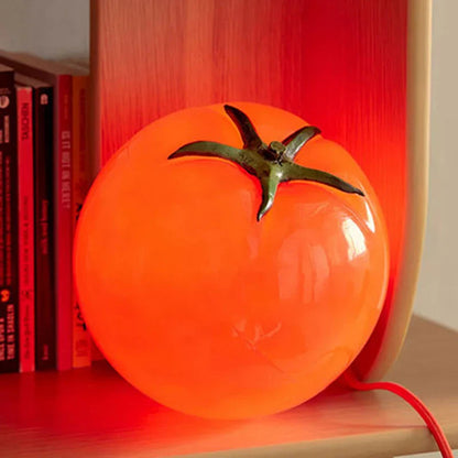 Red Resin Tomato Lamp 