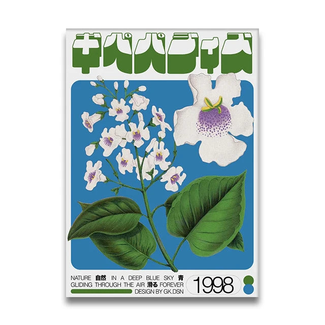 Japanese Plant Prints Canvas