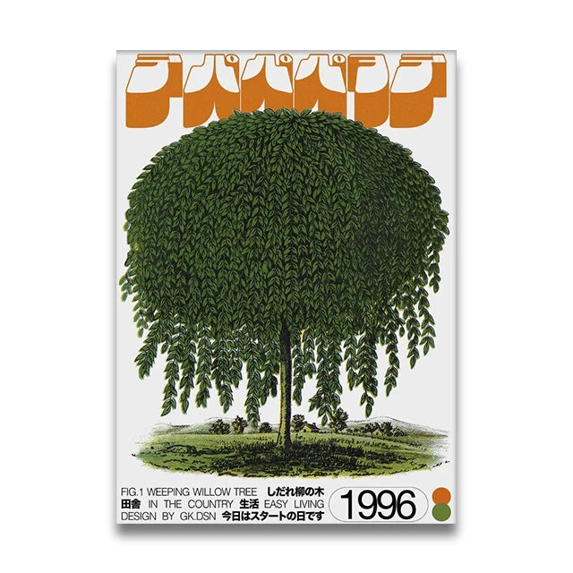 Japanese Plant Prints Canvas