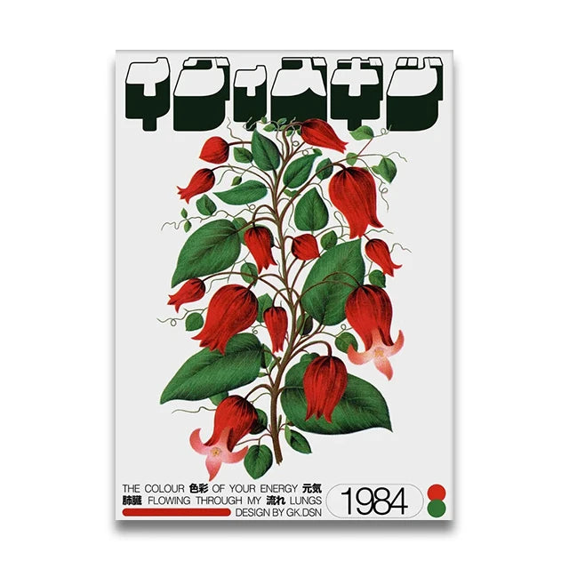 Japanese Plant Prints Canvas