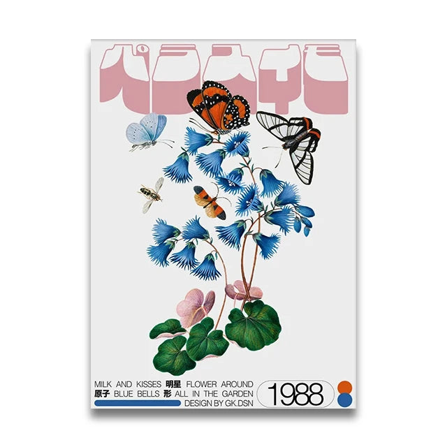 Japanese Plant Prints Canvas