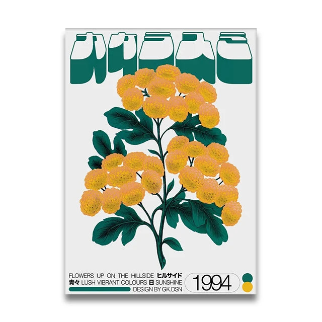Japanese Plant Prints Canvas