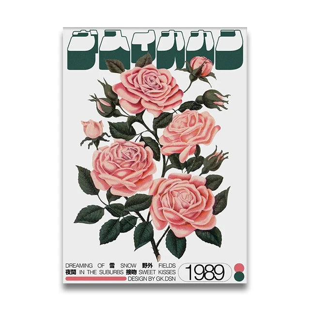 Japanese Plant Prints Canvas