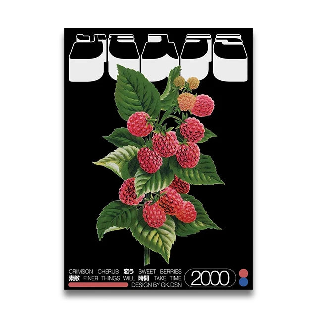 Japanese Plant Prints Canvas