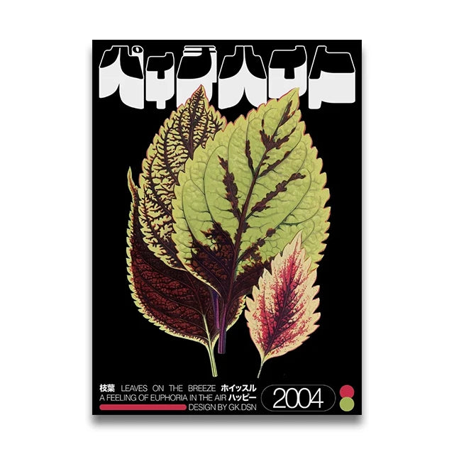 Japanese Plant Prints Canvas