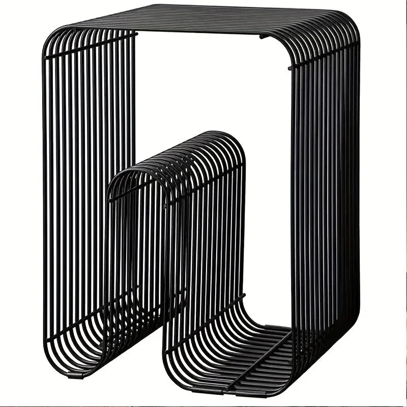 Square Metal Silver Edge Table