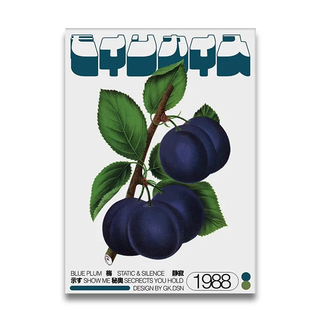 Japanese Plant Prints Canvas